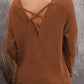 Cross Back Hollow-out Sweater