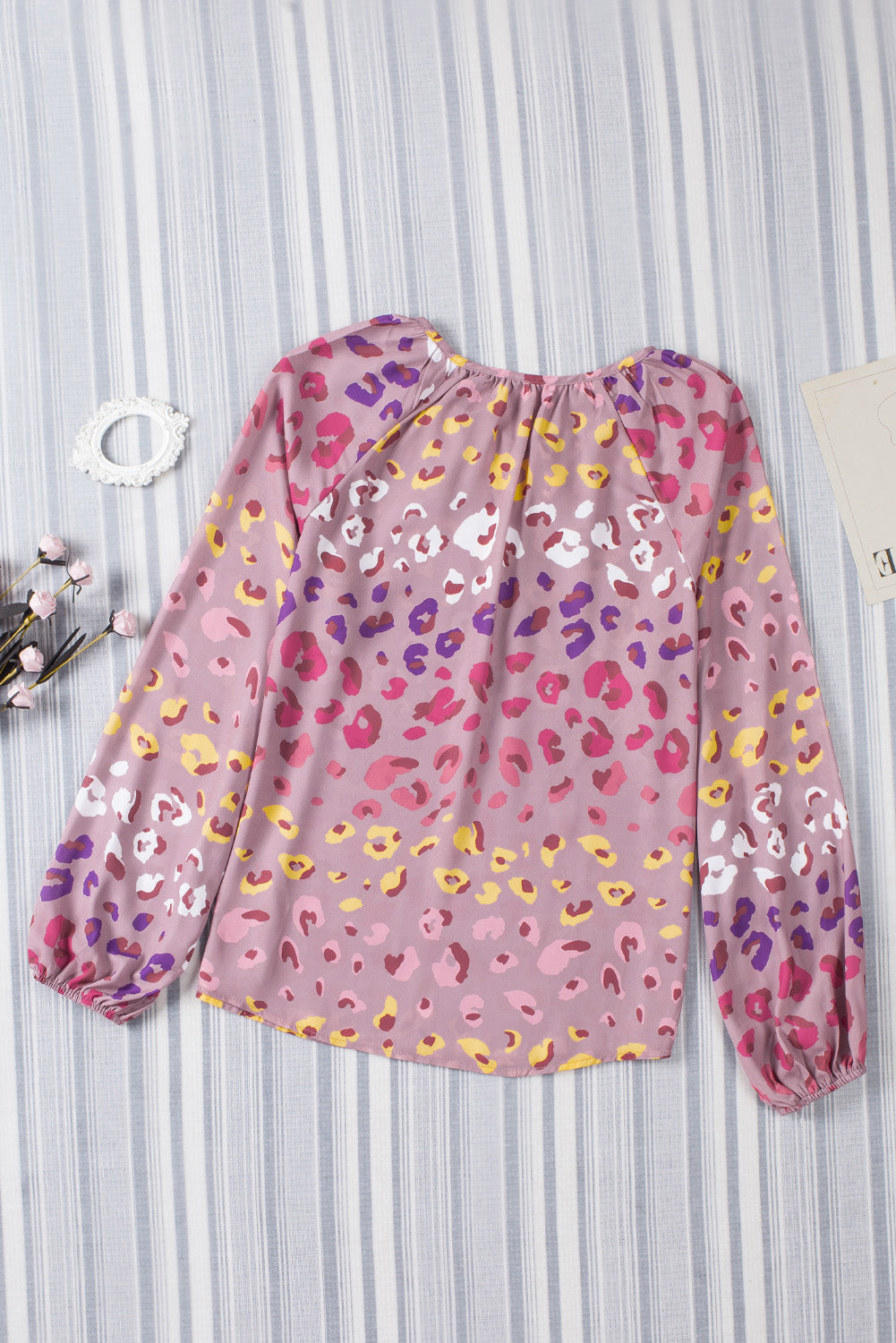 Purple Paint Palette Leopard Print Top