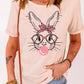 Bubblegum Bunny Graphic Print Easter Fashion Tee