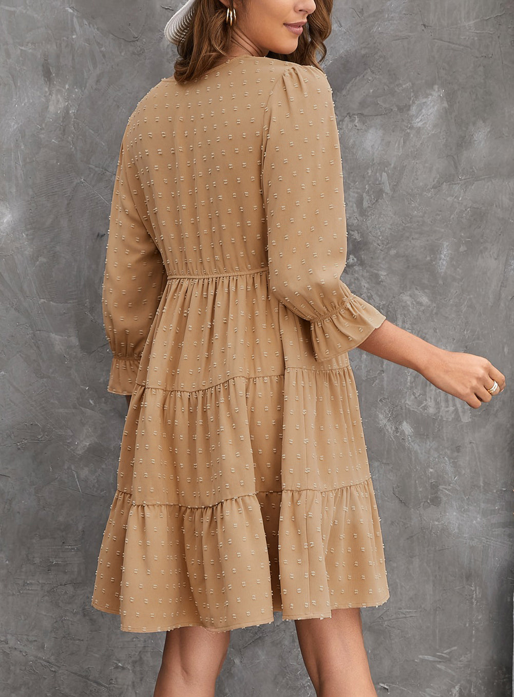 Swiss Dotted Tiered Dress