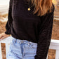 Black Zebra Print Drop Shoulder Long Sleeve Top
