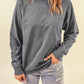 French Terry Cotton Blend Pullover Sweatshirt