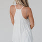 White Lace Splicing Flowy Tank Top