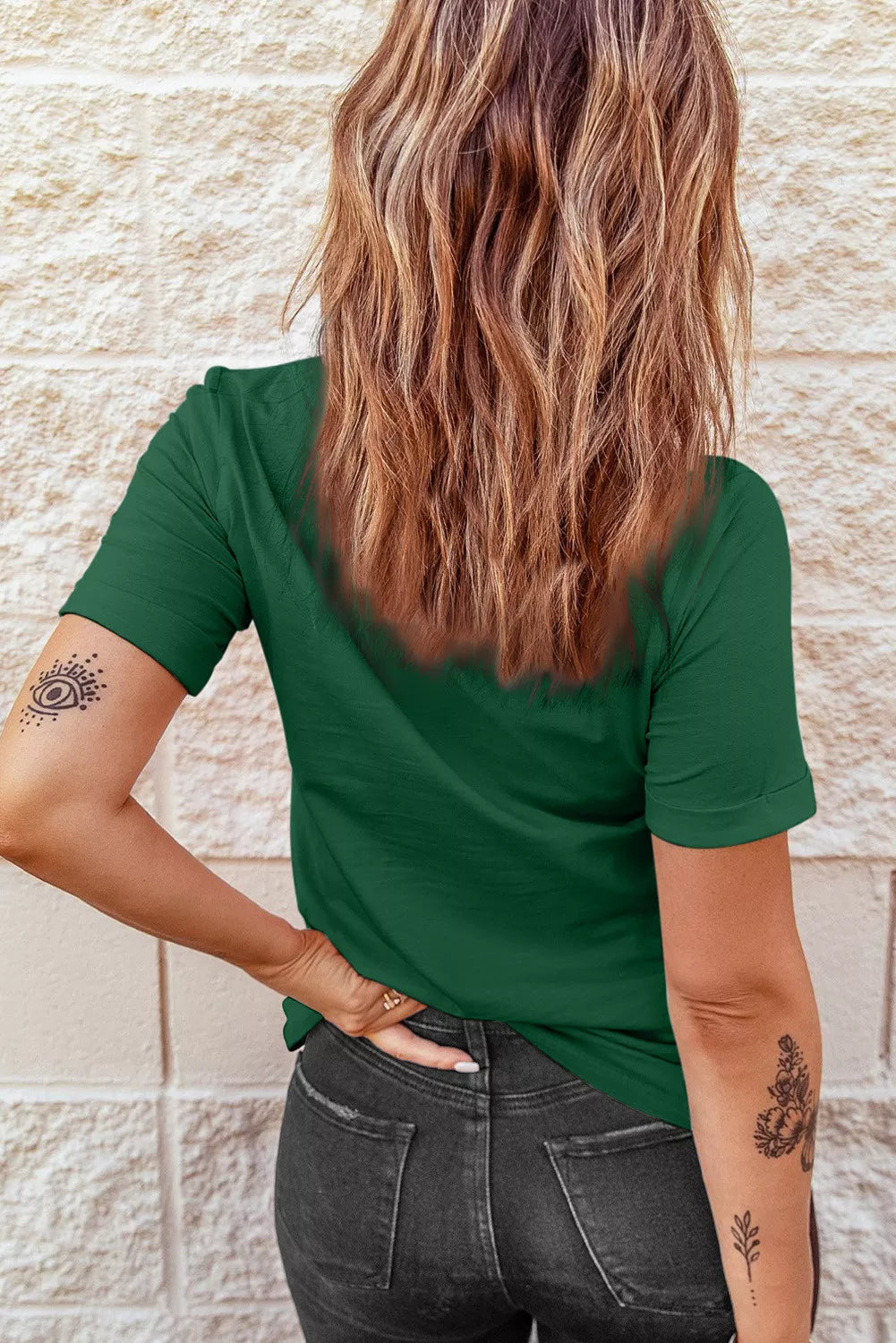 Green Merry Christmas Tree Graphic Print Tee